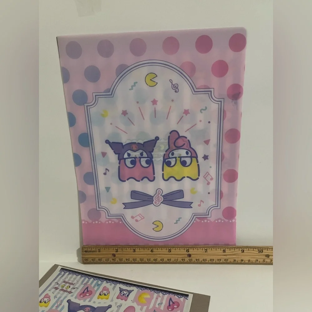 My Melody/Kuromi x Pacman Collaboration Kuji Folder Set w Big Sticker (2023)